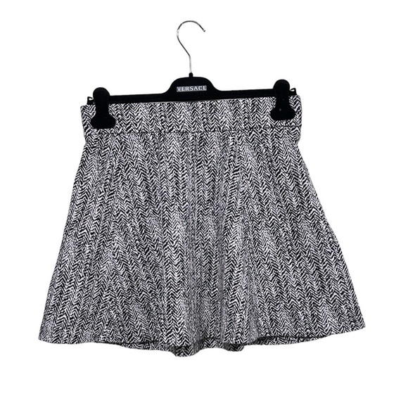 Theory Doreen Herringbone Skater Mini Skirt - Picture 1 of 7
